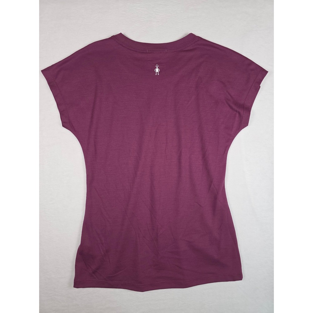 Smartwool Mountain Magpie T-Shirt Merino Sport 150 Small Plum Purple Hiking - Picture 8 of 8